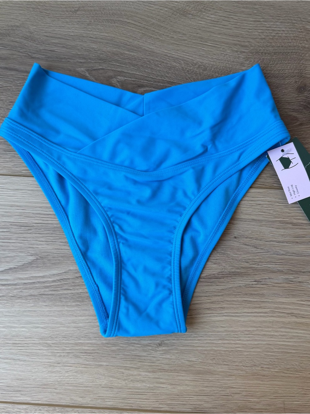 Wild Fable NWT Bright Blue V-Waist Mid-Rise Cheeky Bikini Bottom XS